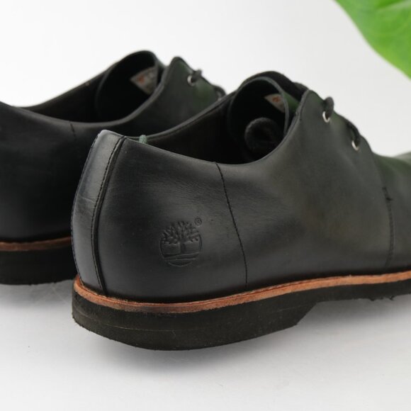 Timberland Mens Stormbuck Lite Oxford Size 13 Black Leather Plain Toe Comfy Shoe - Picture 3 of 11